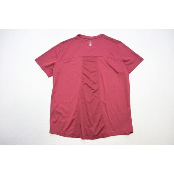 Under Armour Gym Shirt Fitted HeatGear Maroon Short Sleeve Mens Sz XL - Picture 8 of 9